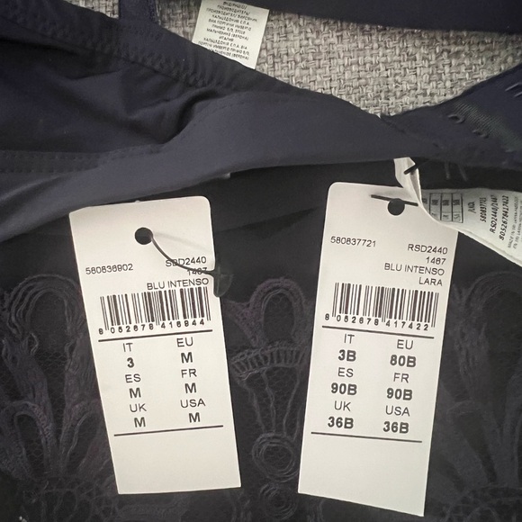 Intimissimi Midnight blue Lace Bralette and Panty Set - Picture 2 of 2